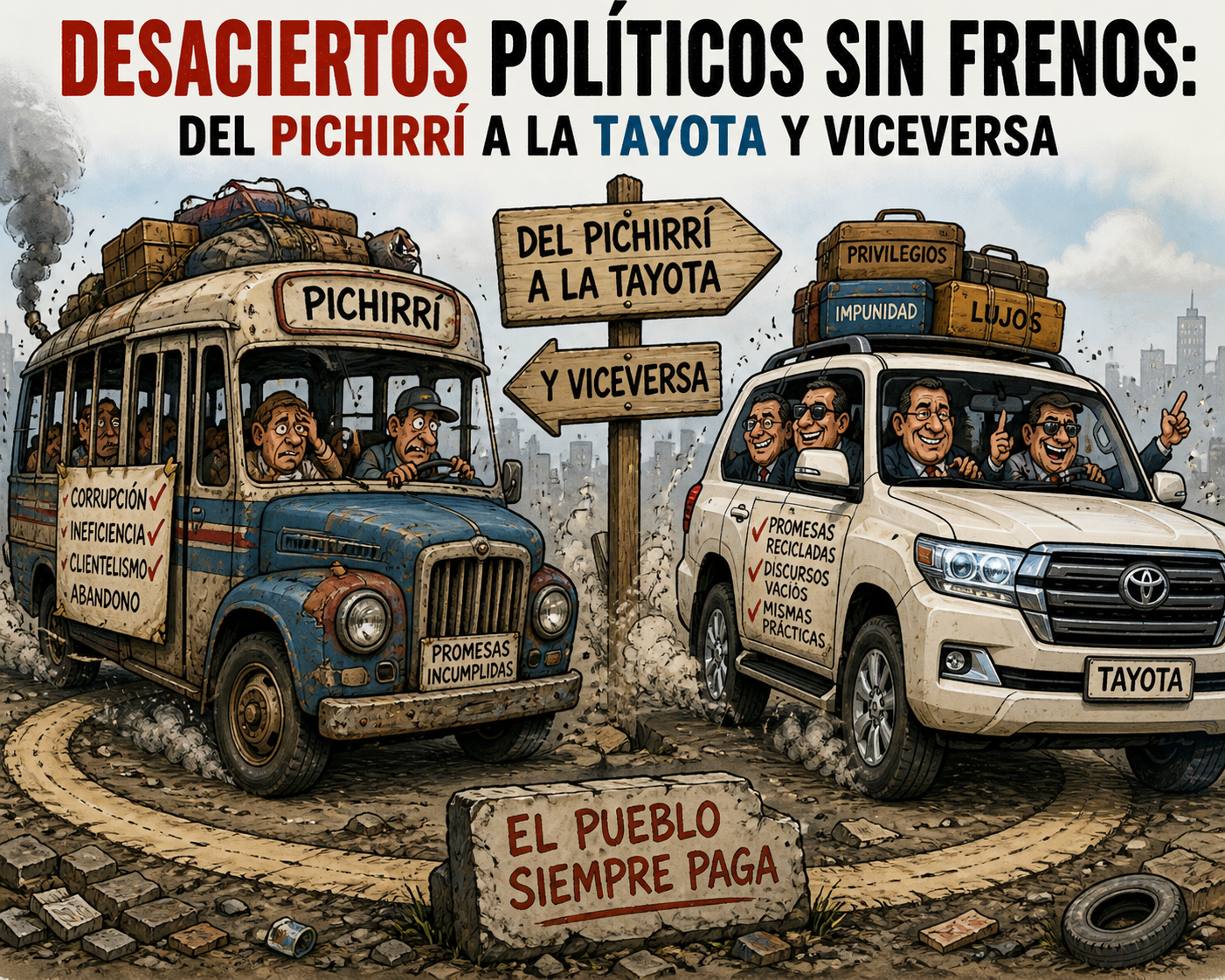 Desaciertos políticos sin frenos: Del Pichirrí a la Tayota y viceversa